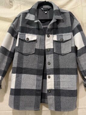 Dip Buffalo Check Wool Shaket